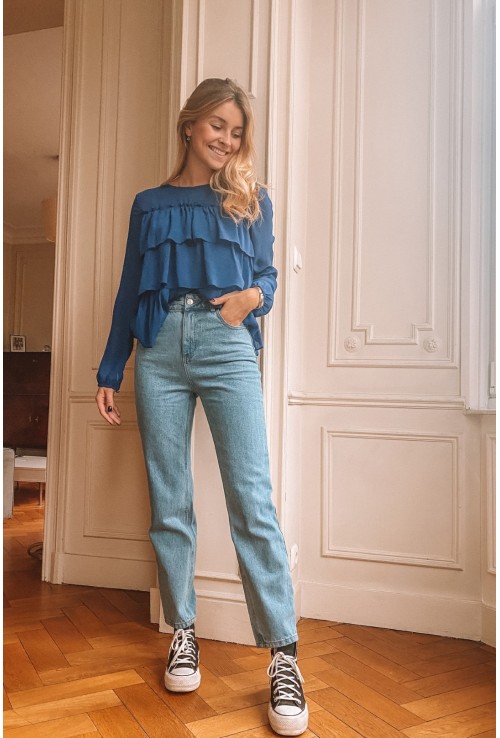 Jeans OLI bleu clair coupe mum