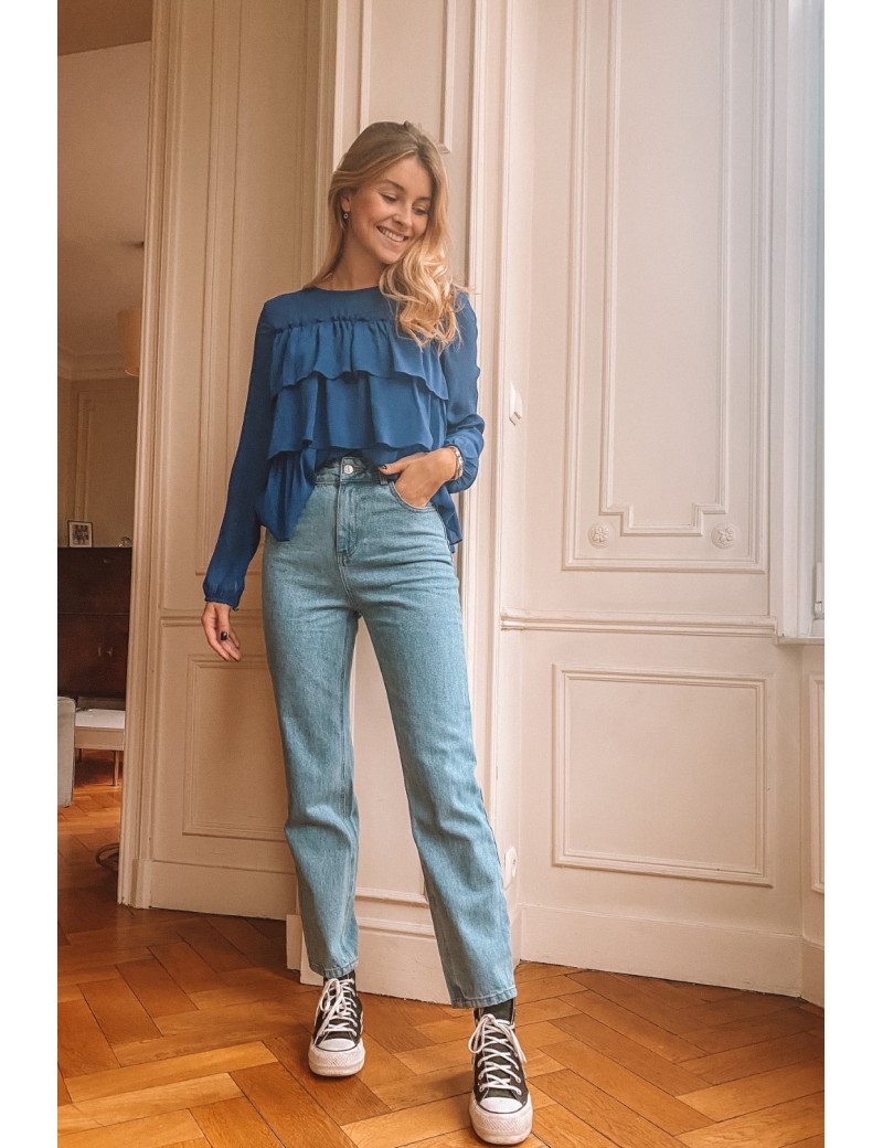 Jeans OLI bleu clair coupe mum