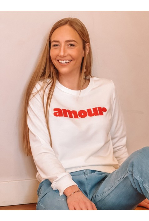 Sweatshirt AMOUR BLANC