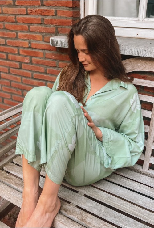 Combinaison pantalon JULES vert anis