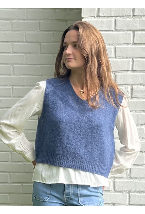 Pull sans manche CLEMENT BLEU